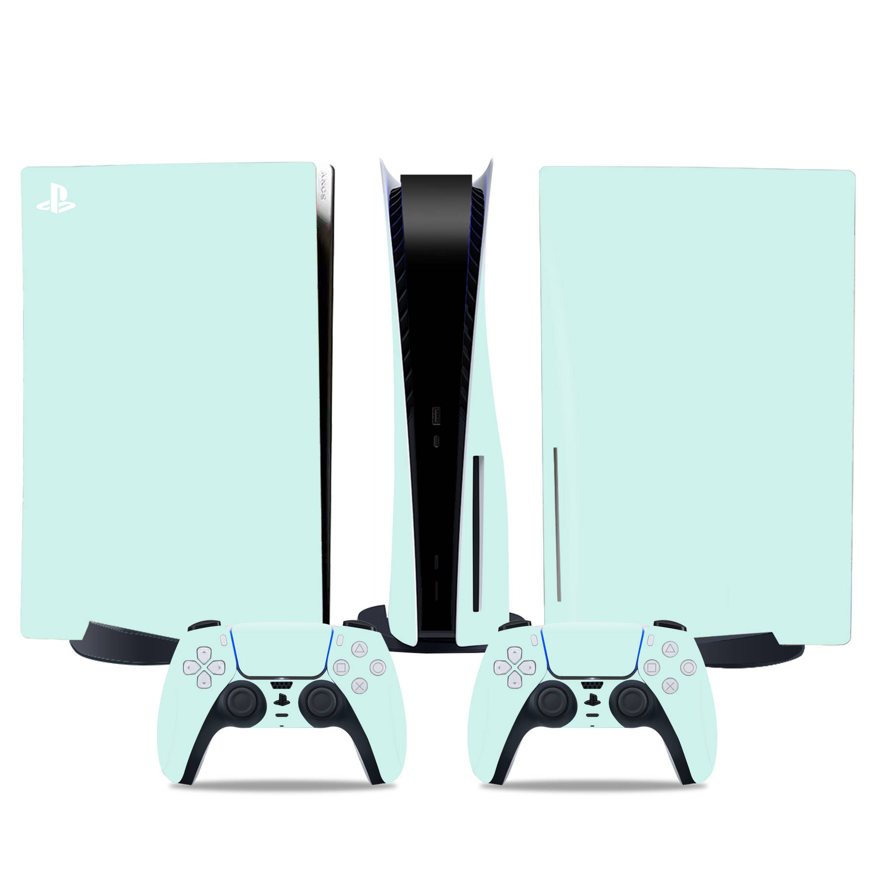 PS5 Disc Edition Skin Sticker, Full Body Vinyl Decal Wrap for PlayStation 5 Console & 2 Controllers, No Residue Protective Cover TN-DiskPS5-2995