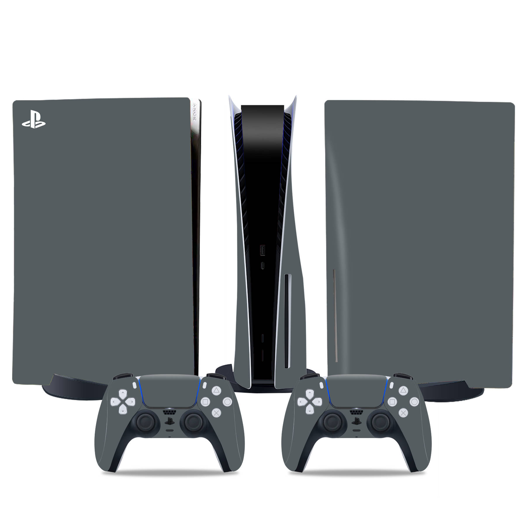 PS5 Disc Edition Skin Sticker, Full Body Vinyl Decal Wrap for PlayStation 5 Console & 2 Controllers, No Residue Protective Cover TN-DiskPS5-2996