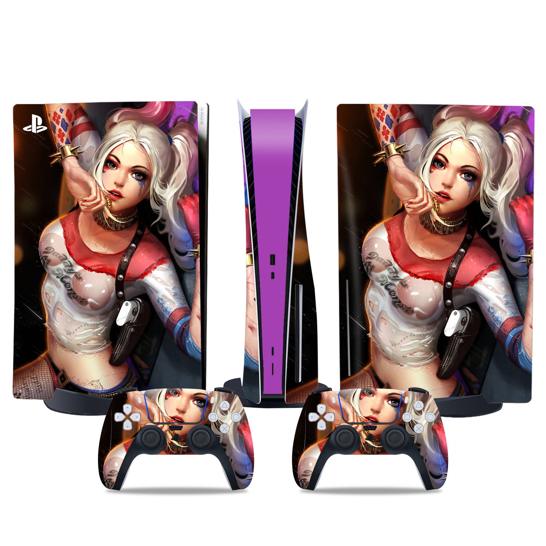PS5 Disc Edition Skin Decal Sticker, Custom Vinyl Wrap Cover for PS5 Disc sticker TN-DiskPS5-4824