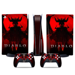 PS5 Disc Version Console and Controllers Skin Vinyl Sticker Decal Cover for PlayStation 5 Console and Controllers TN-DiskPS5-0025