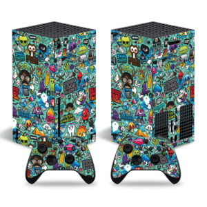 Xbox Series X Disc Whole Body PVC Vinyl Skin Stickers with 2pcs controllers stickers TN-SeriesX-0010